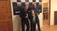 Gruppe B i kretsmesterskapet. Jan Erik, Mathias og Kjetil